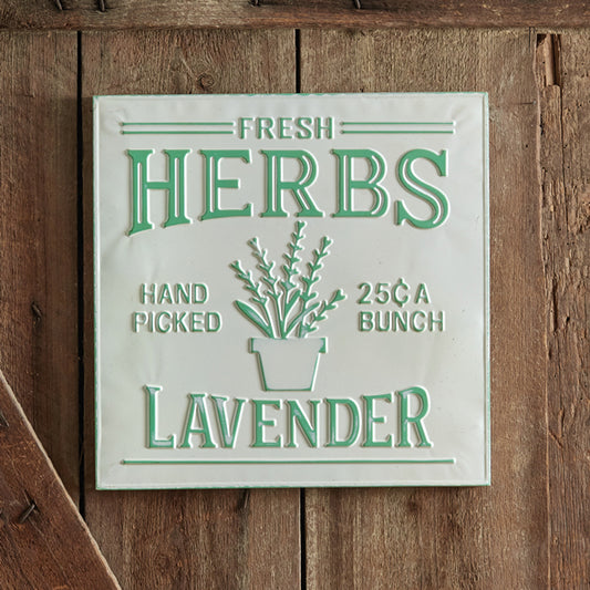 Lavender Herbs Sign