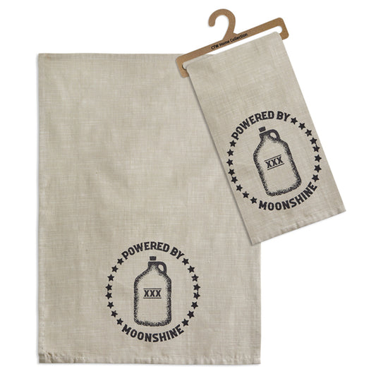 Powered By Moonshine Tea Towel - Min of 4