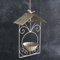 Stone Gardens Hanging Bird Feeder with Awning