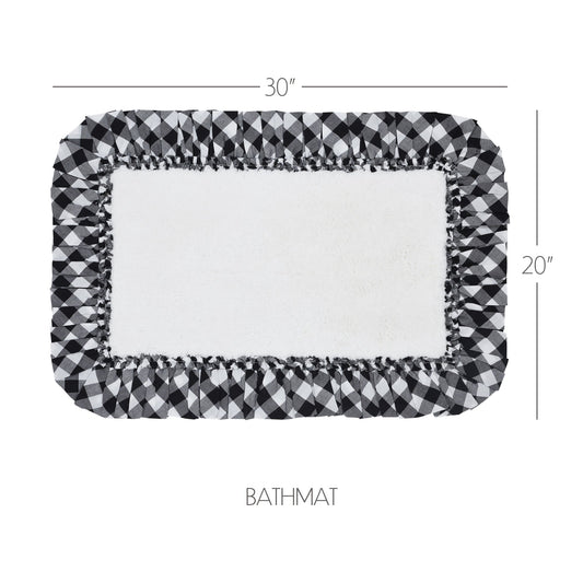Annie Buffalo Black Check Bathmat 20x30