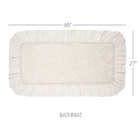 Burlap Antique White Bathmat 27x48