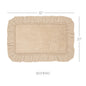 Burlap Vintage Bathmat 20x30