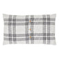 Black Plaid King Sham 21x37