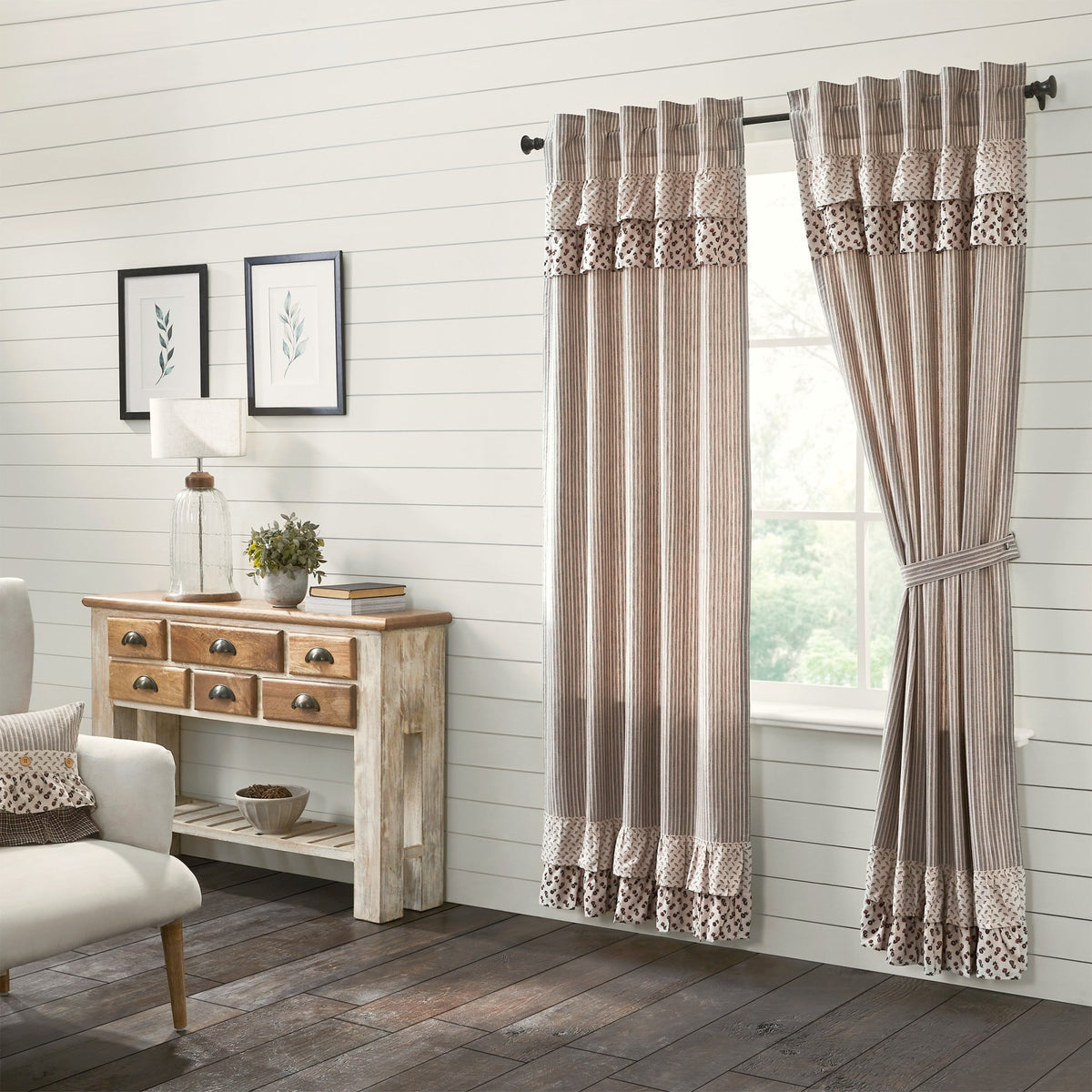 Florette Ruffled Panel Set of 2