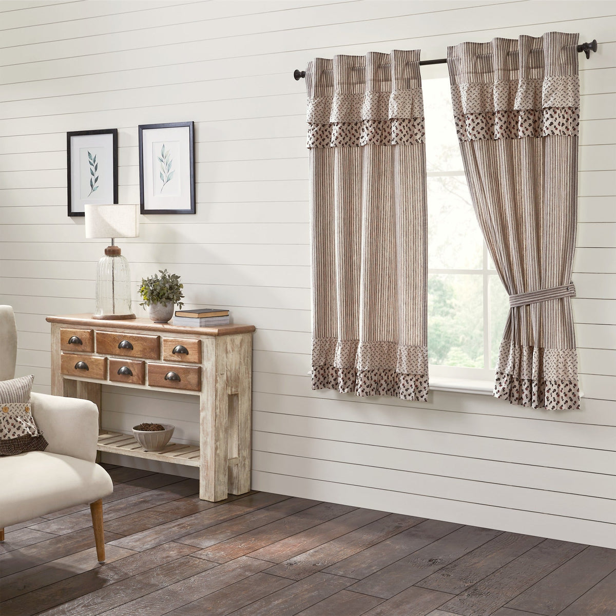 Florette Ruffled Short Panel Set of 2