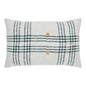 Pine Grove Plaid Noel Ornament Pillow 14x22