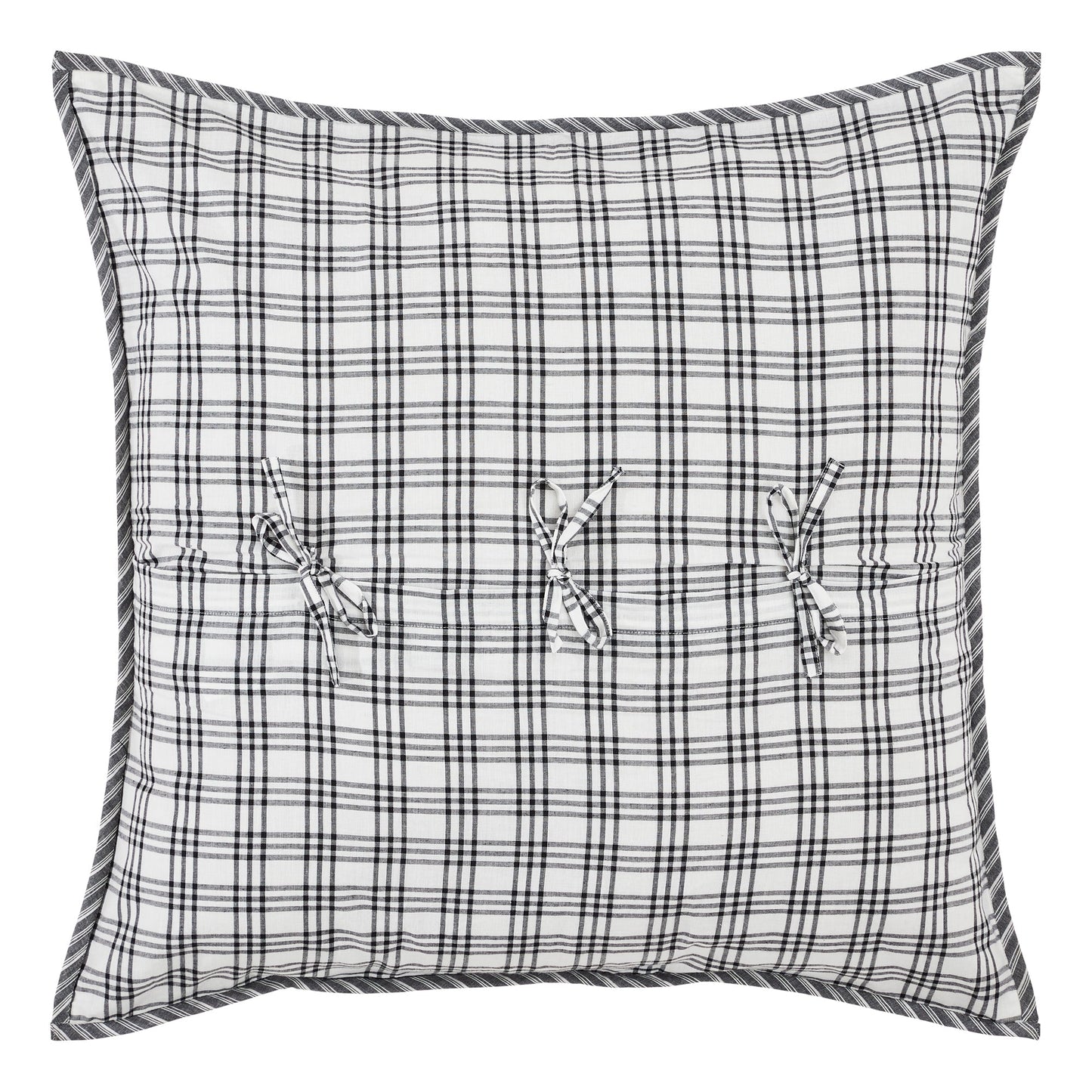 Sawyer Mill Black Quilted Euro Sham 26x26