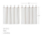 Stitched Burlap White Tier Set of 2 L24xW36