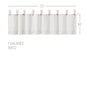 Stitched Burlap White Valance 16x72