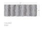 Frayed Lattice Creme & Black Valance 16x60