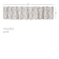 Frayed Lattice Oatmeal Valance 16x90