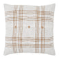 Wheat Plaid Fabric Euro Sham 26x26