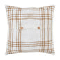 Wheat Plaid Fabric Pillow 18x18