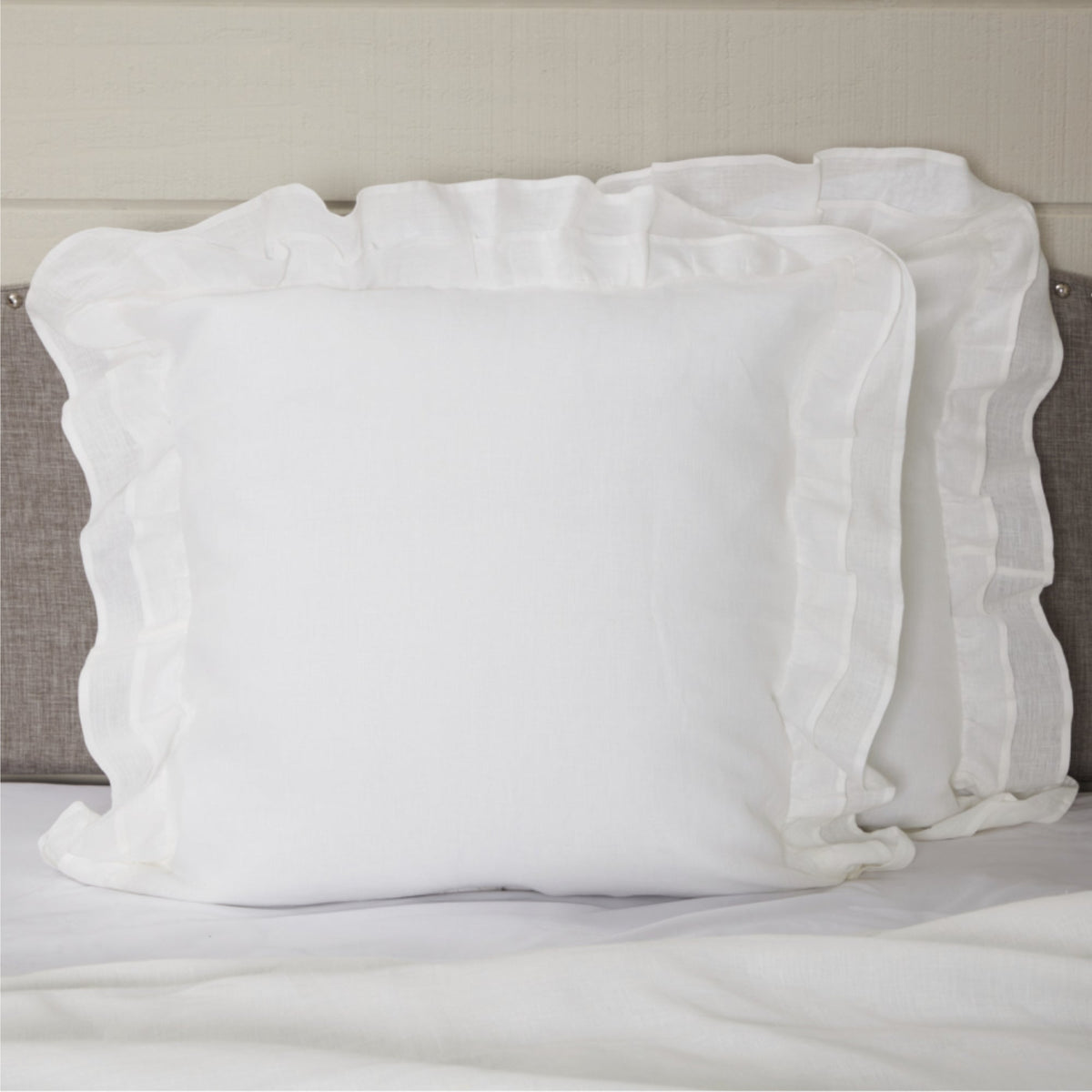 Provincial Linen White Euro Sham