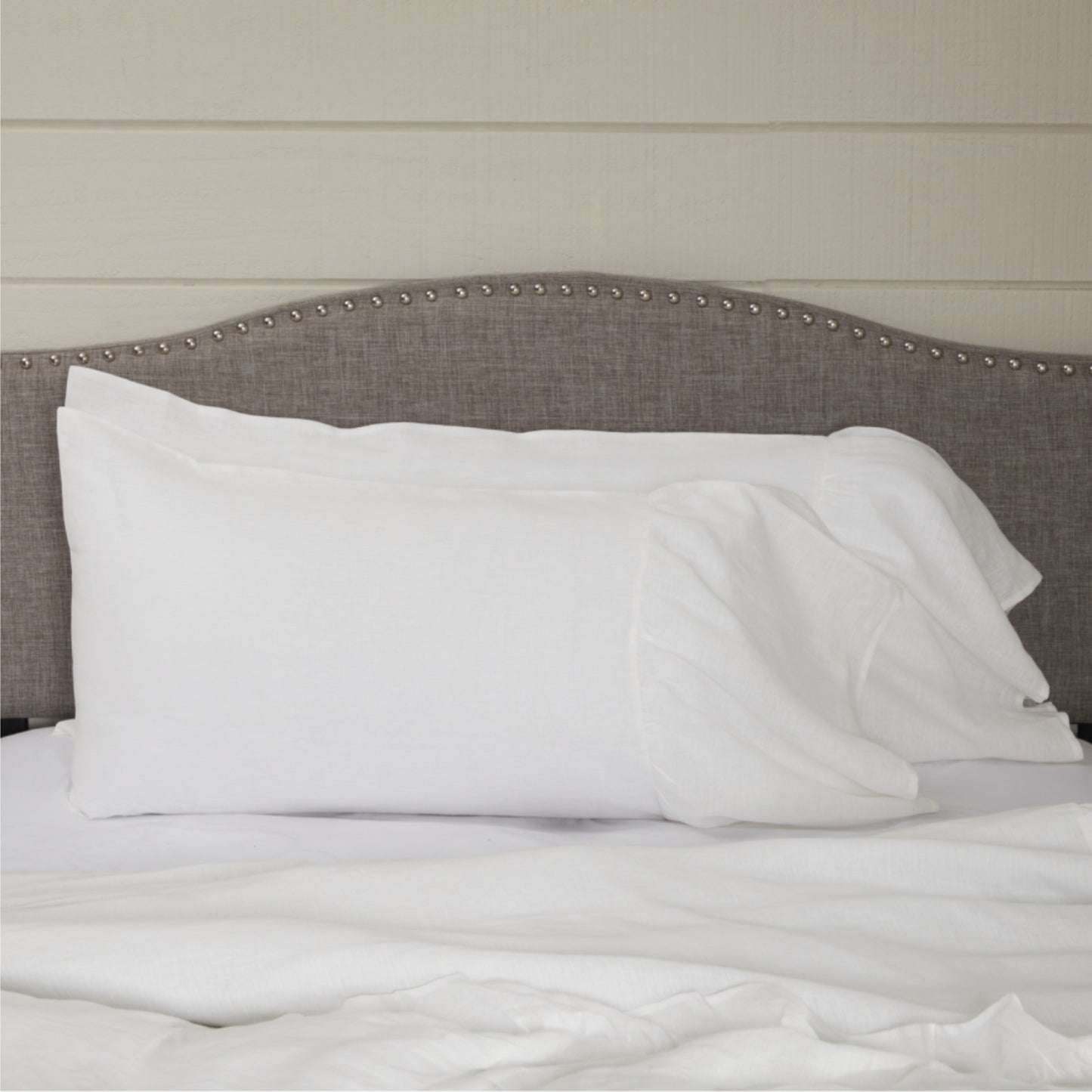Provincial Linen White Standard Pillow Case Set of 2 27Lx21W+14