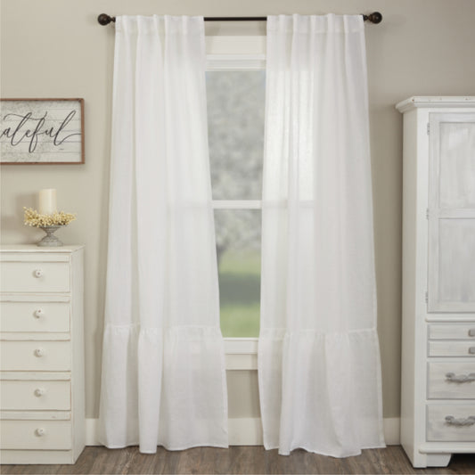 Provincial Linen White Panel Set of 2 120Lx50W