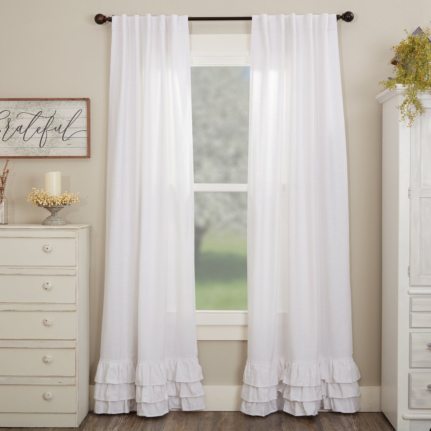 Serenity Ruffled Panel Set of 2 84Lx40W
