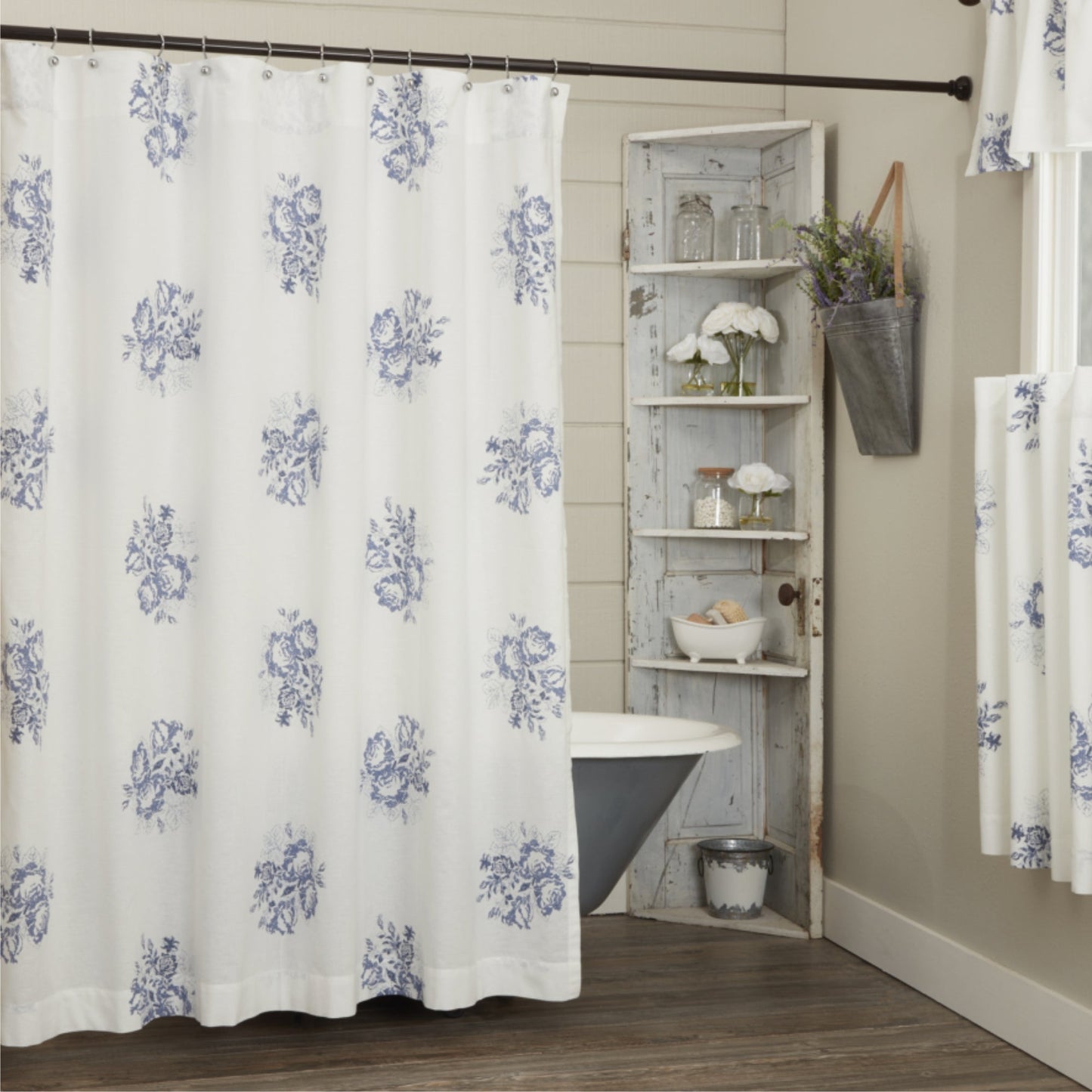 Lydia Blue Shower Curtain
