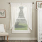 Abigail Ruffled Prairie Curtain Set of 2 63Lx36Wx18