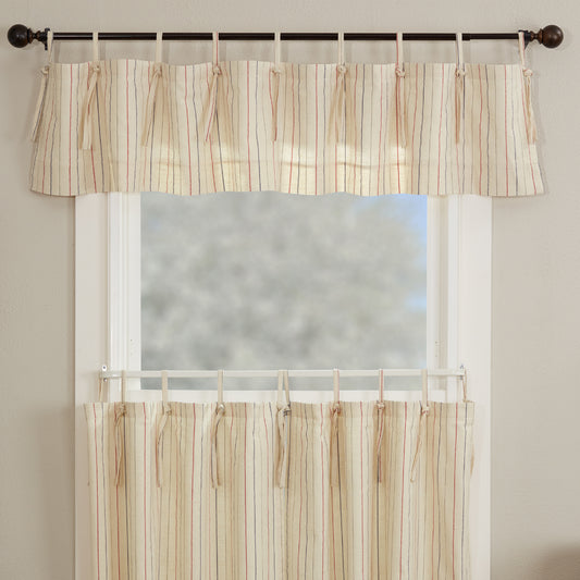 Betsy Stripe Tie Top Valance 16Lx72W