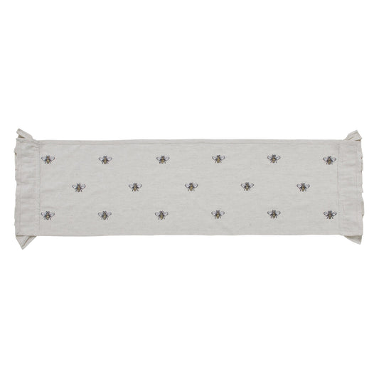 Embroidered Bee Runner 13x48