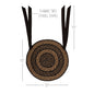 Black & Tan Jute Chair Pad 15 inch Diameter