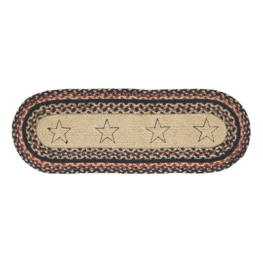 Colonial Star Jute Oval Runner 8x24