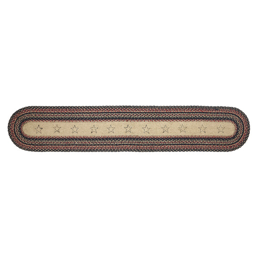 Colonial Star Jute Oval Runner 13x72