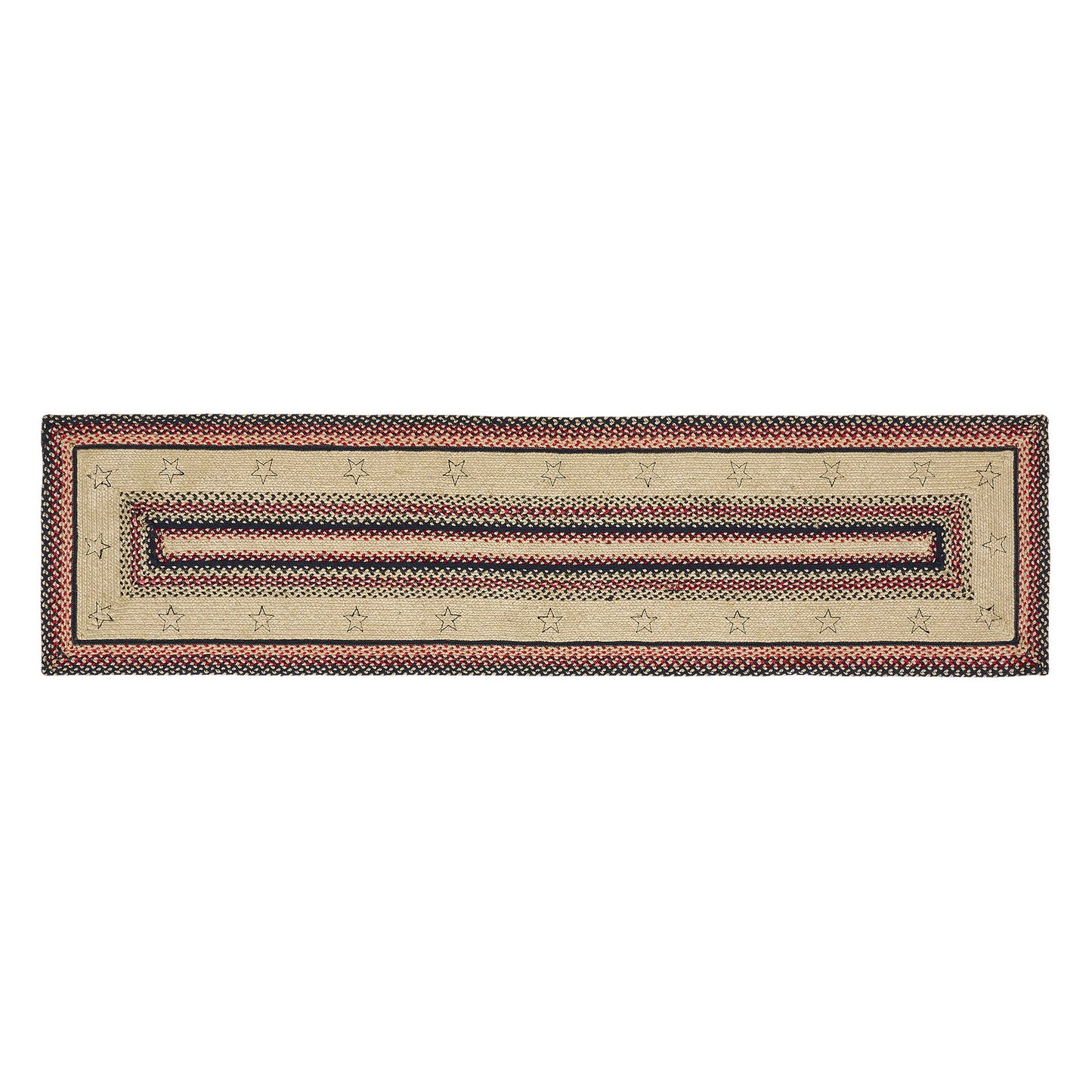 Colonial Star Jute Rug/Runner Rect w/ Pad 24x96