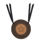 Farmhouse Jute Chair Pad Applique Star 15 inch Diameter