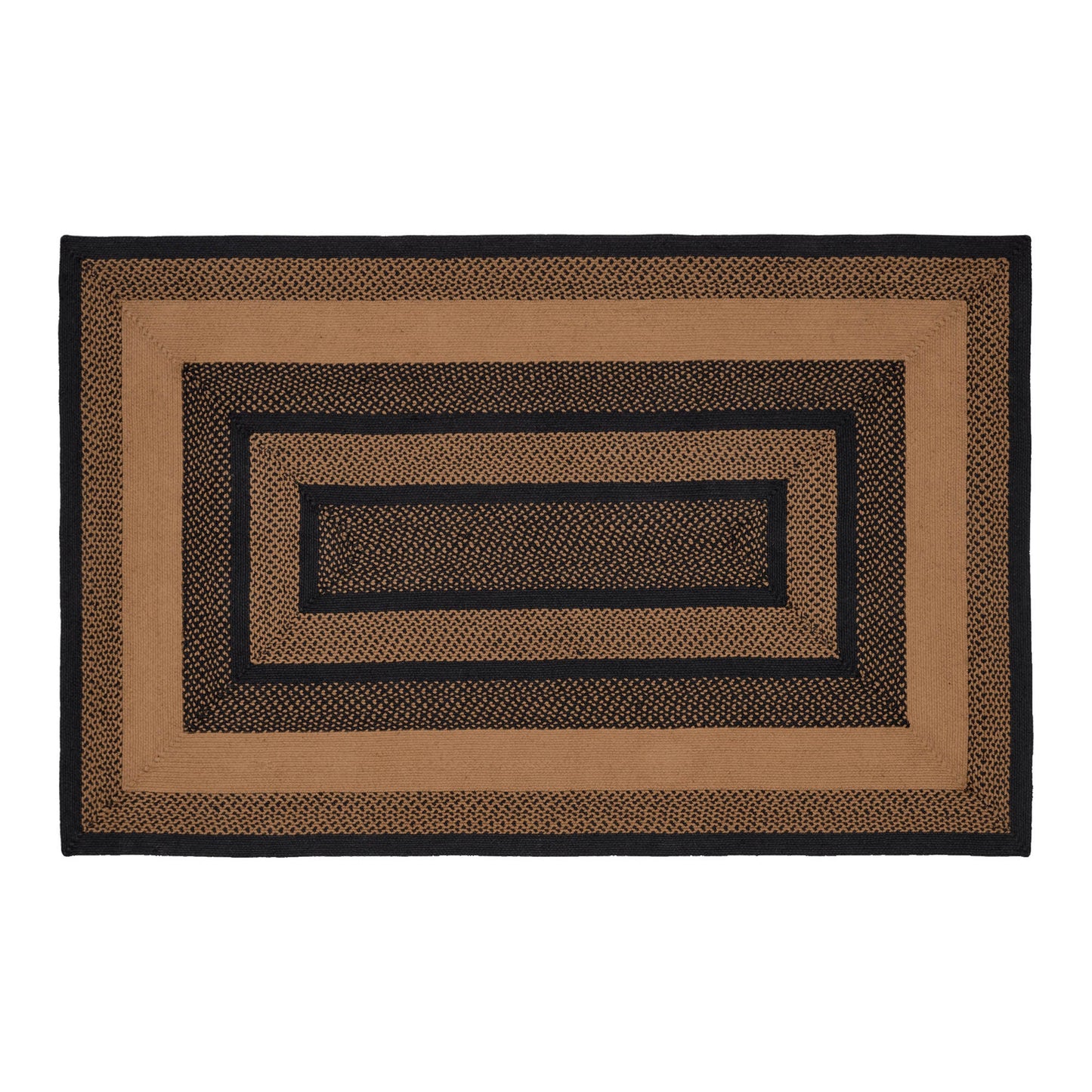 Farmhouse Jute Rug Rect Stencil Stars w/ Pad 60x96