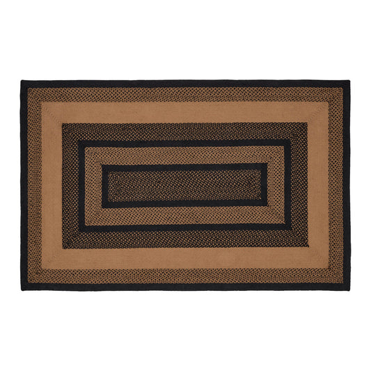 Farmhouse Jute Rug Rect Stencil Stars w/ Pad 60x96