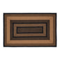 Farmhouse Jute Rug Rect Stencil Stars w/ Pad 60x96