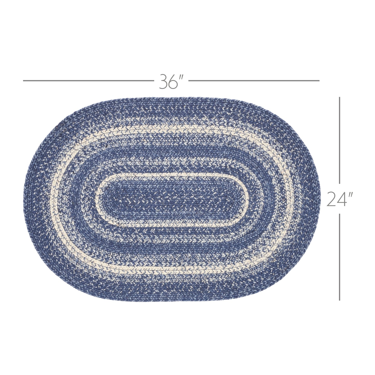 Great Falls Blue Jute Rug Oval 24x36