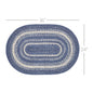 Great Falls Blue Jute Rug Oval 24x36