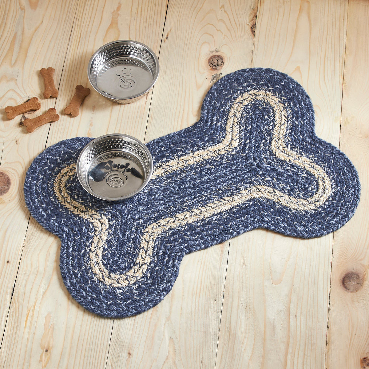 Great Falls Blue Indoor/Outdoor Medium Bone Rug 15x23