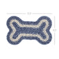 Great Falls Blue Indoor/Outdoor Small Bone Rug 11.5x17.5