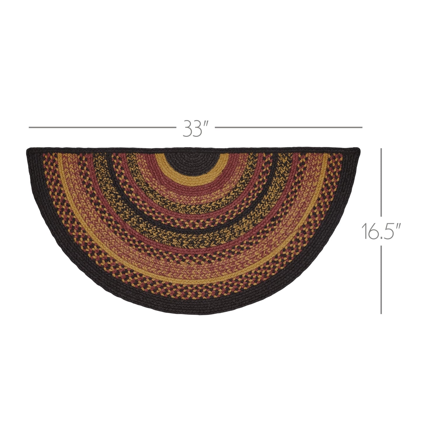 Heritage Farms Jute Rug Half Circle 16.5x33
