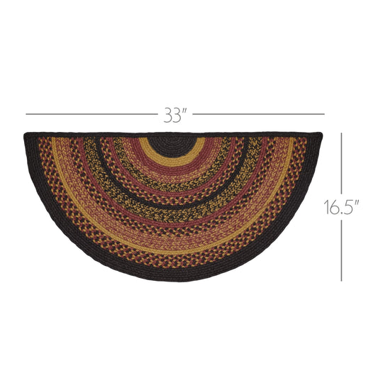 Heritage Farms Jute Rug Half Circle 16.5x33