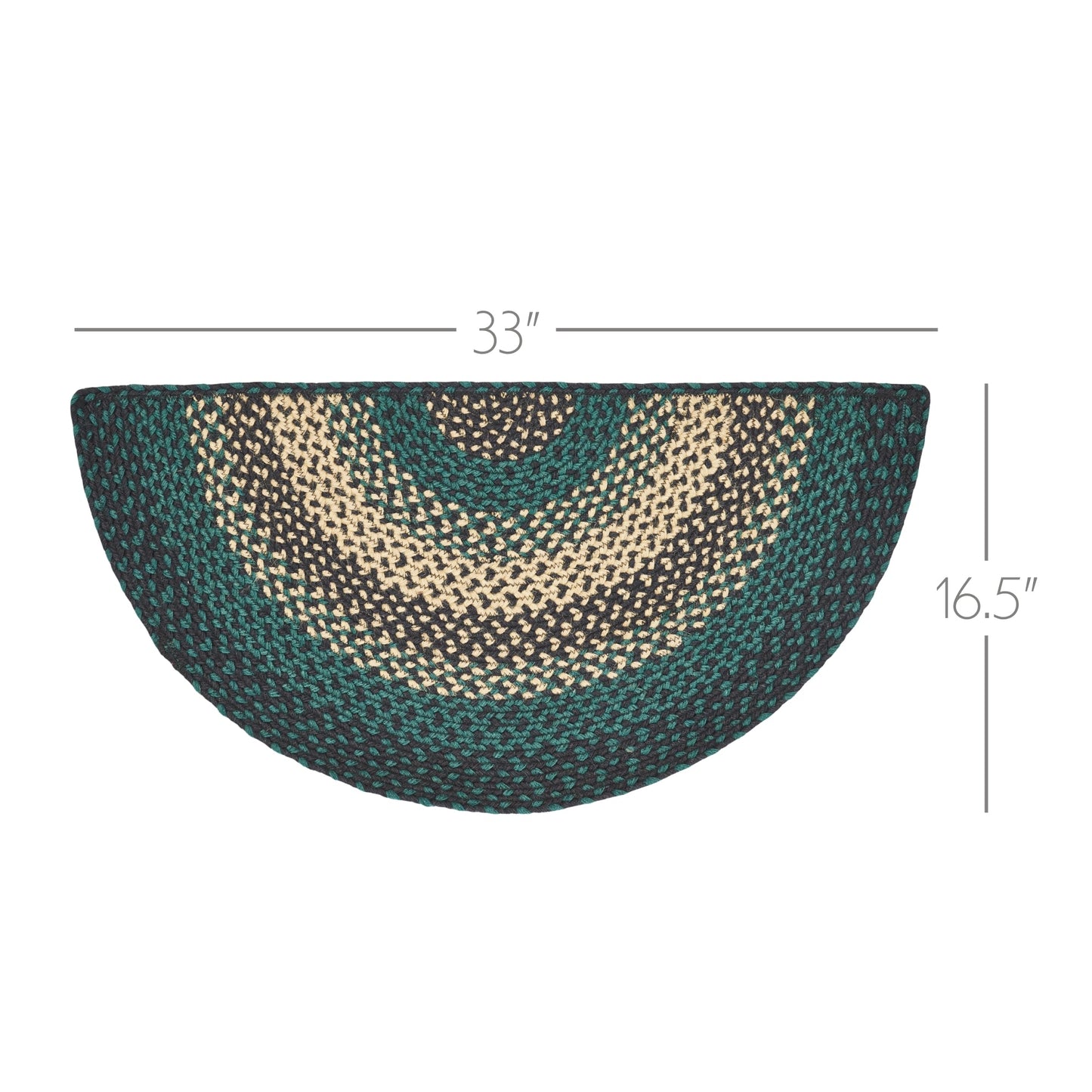Pine Grove Jute Rug Half Circle 16.5x33