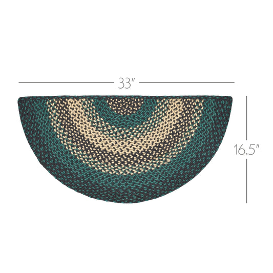 Pine Grove Jute Rug Half Circle 16.5x33