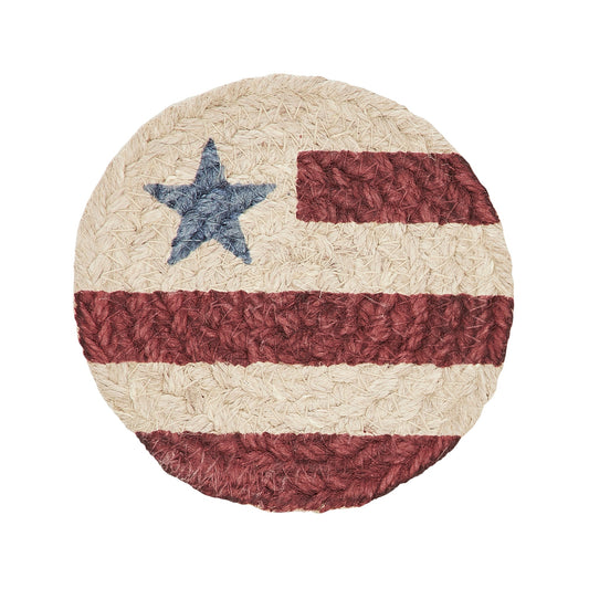 Celebration Jute Flag Coaster Set of 6