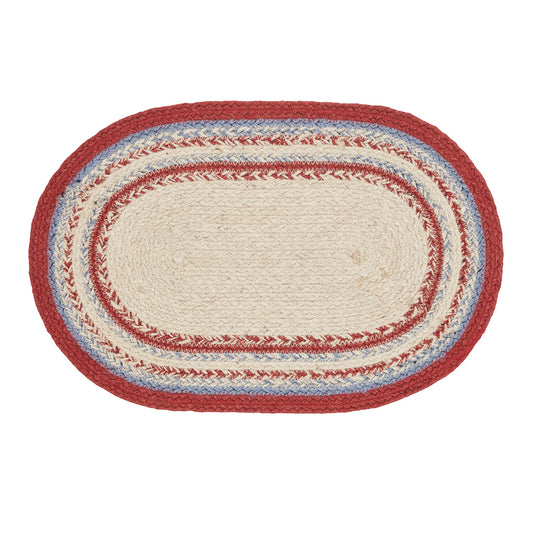 Celebration Jute Oval Placemat 12x18