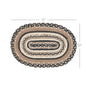 Sawyer Mill Charcoal Creme Jute Oval Placemat 10x15
