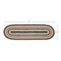 Sawyer Mill Charcoal Creme Jute Stair Tread Oval Latex 8.5x27