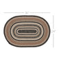 Sawyer Mill Charcoal Creme Jute Rug Oval 24x36