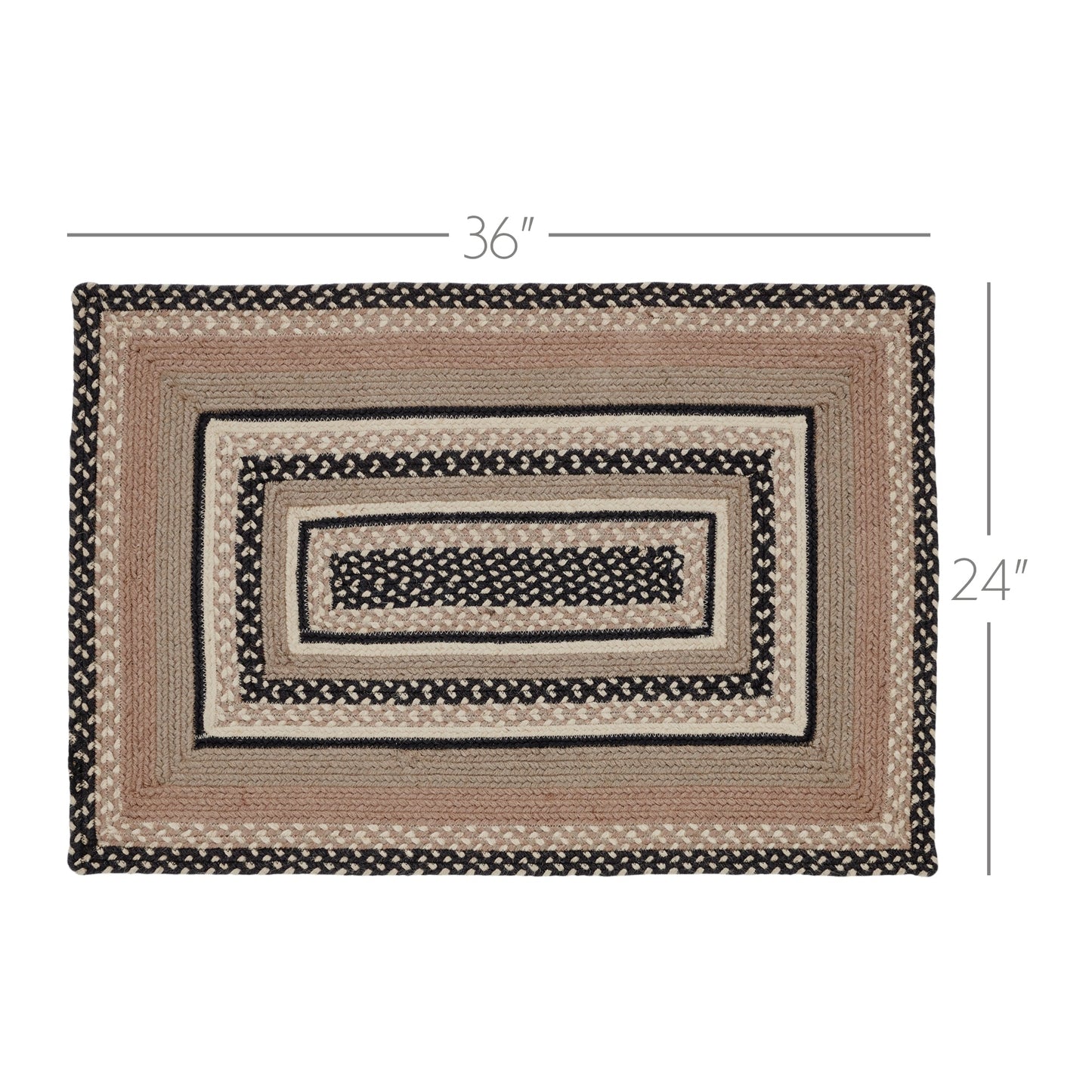 Sawyer Mill Charcoal Creme Jute Rug Rect 24x36