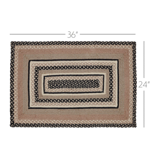 Sawyer Mill Charcoal Creme Jute Rug Rect 24x36