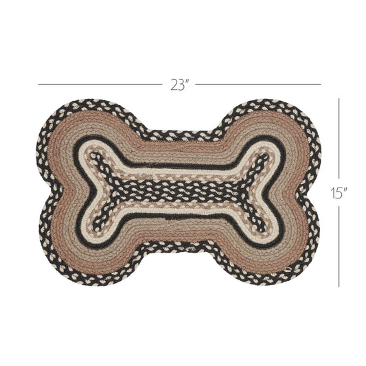 Sawyer Mill Charcoal Creme Indoor/Outdoor Medium Bone Rug 15x23