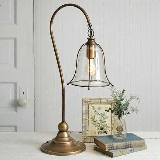 Antique Gooseneck Brass Finish Lamp